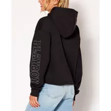 Black Playboy Rabbit Rhinestone Crop Top Hoodie at Spencer's