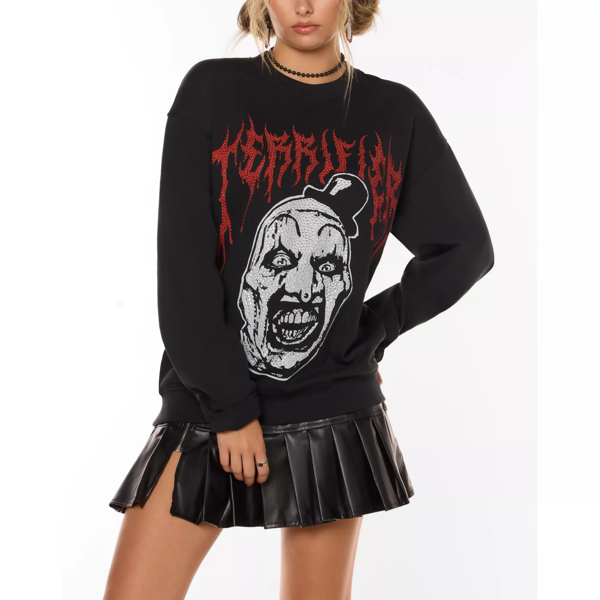 Terrifier Rhinestone Crewneck Sweatshirt