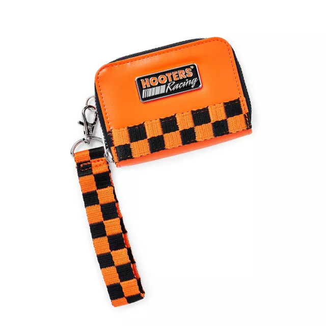 Orange Hooters Racing Zip Wallet at Spencer's