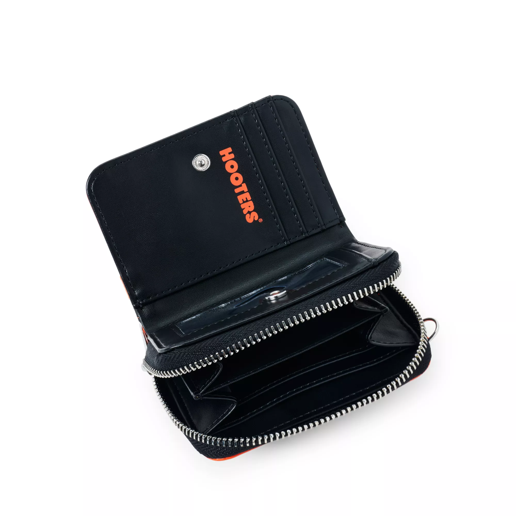 Orange Hooters Racing Zip Wallet at Spencer's