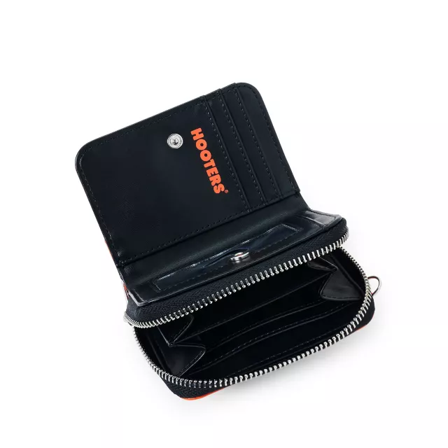 Orange Hooters Racing Zip Wallet at Spencer's