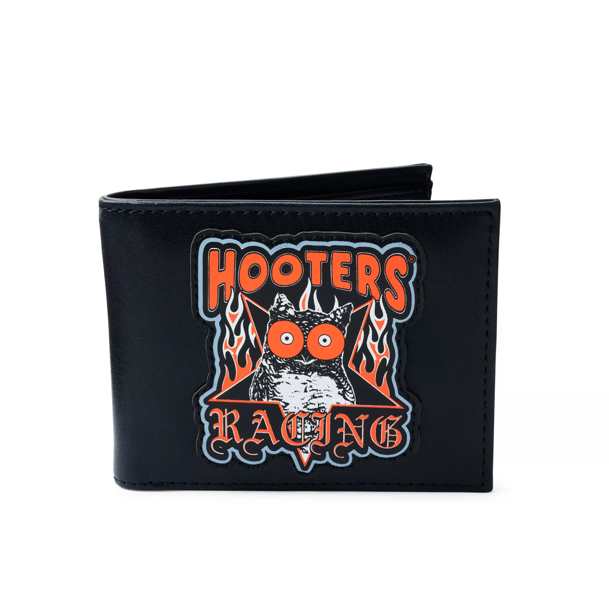 Hooters Racing Flames Bifold Wallet at Spencer's