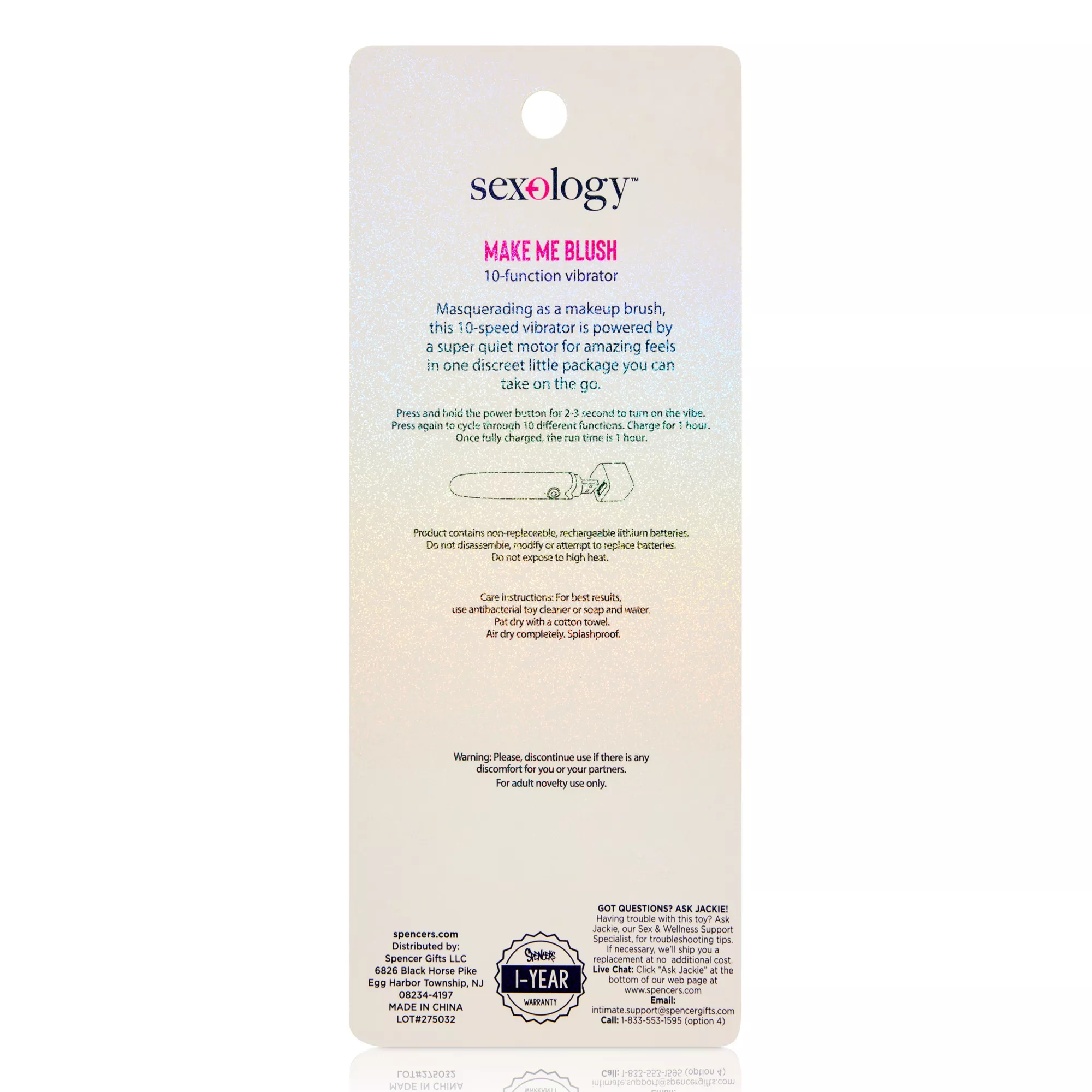 Make Me Blush Makeup Brush Vibrator - Sexology at Spencer's