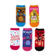 Five Nights at Freddy's Party No Show Socks - 5 Pack at Spencer's
