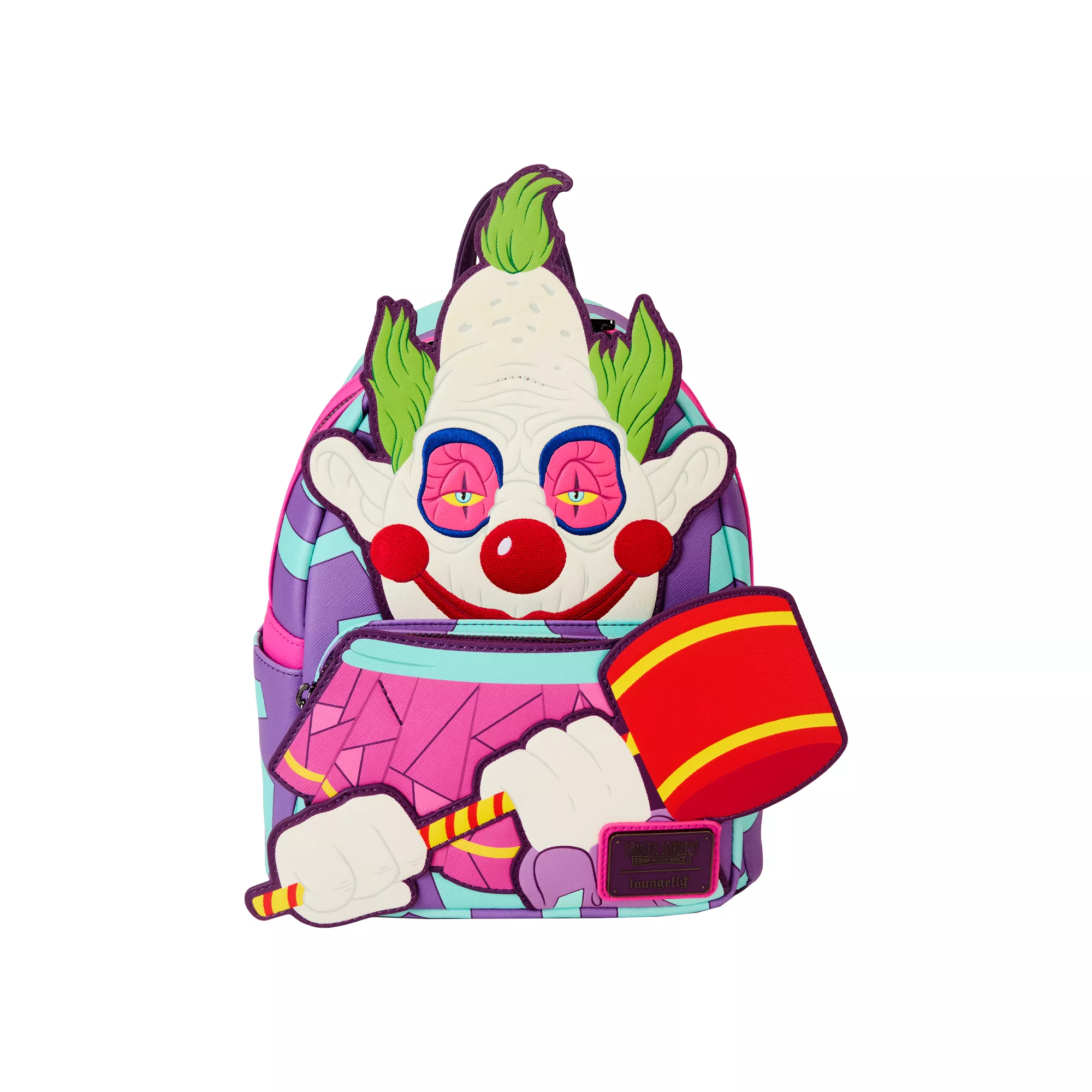 Glow in the Dark Loungefly Jumbo Mini Backpack - Killer Klowns from Outer Space at Spencer's