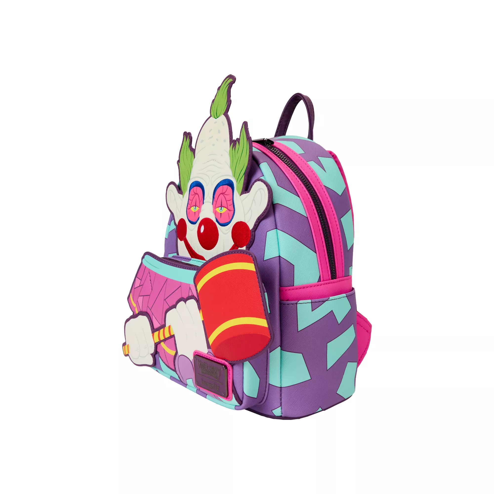 Glow in the Dark Loungefly Jumbo Mini Backpack - Killer Klowns from Outer Space at Spencer's