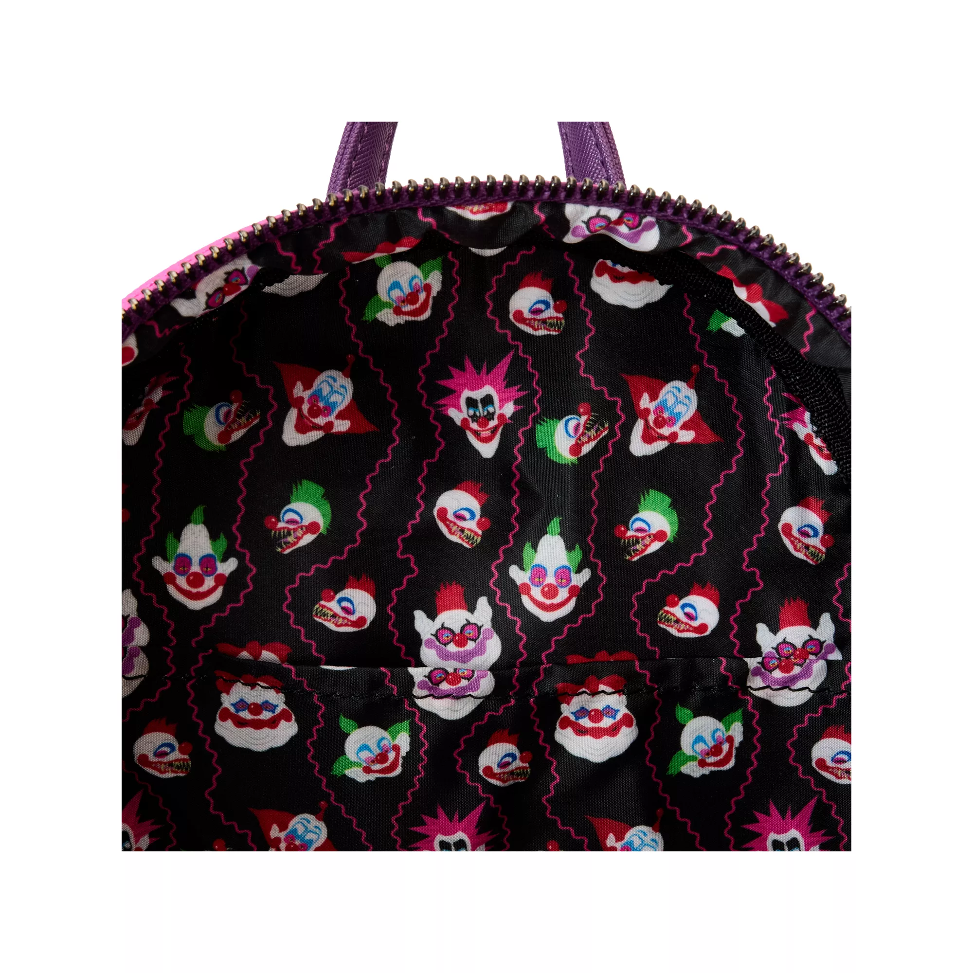 Glow in the Dark Loungefly Jumbo Mini Backpack - Killer Klowns from Outer Space at Spencer's