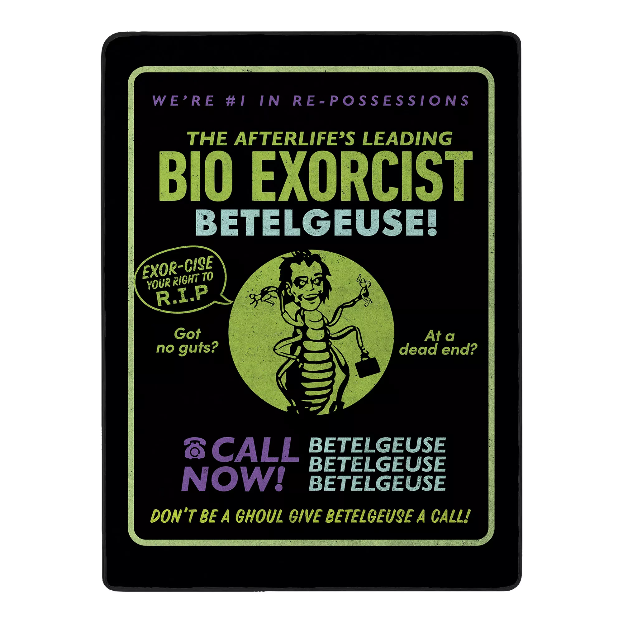 Call Bio Exorcist Fleece Blanket - Beetlejuice at Spencer's