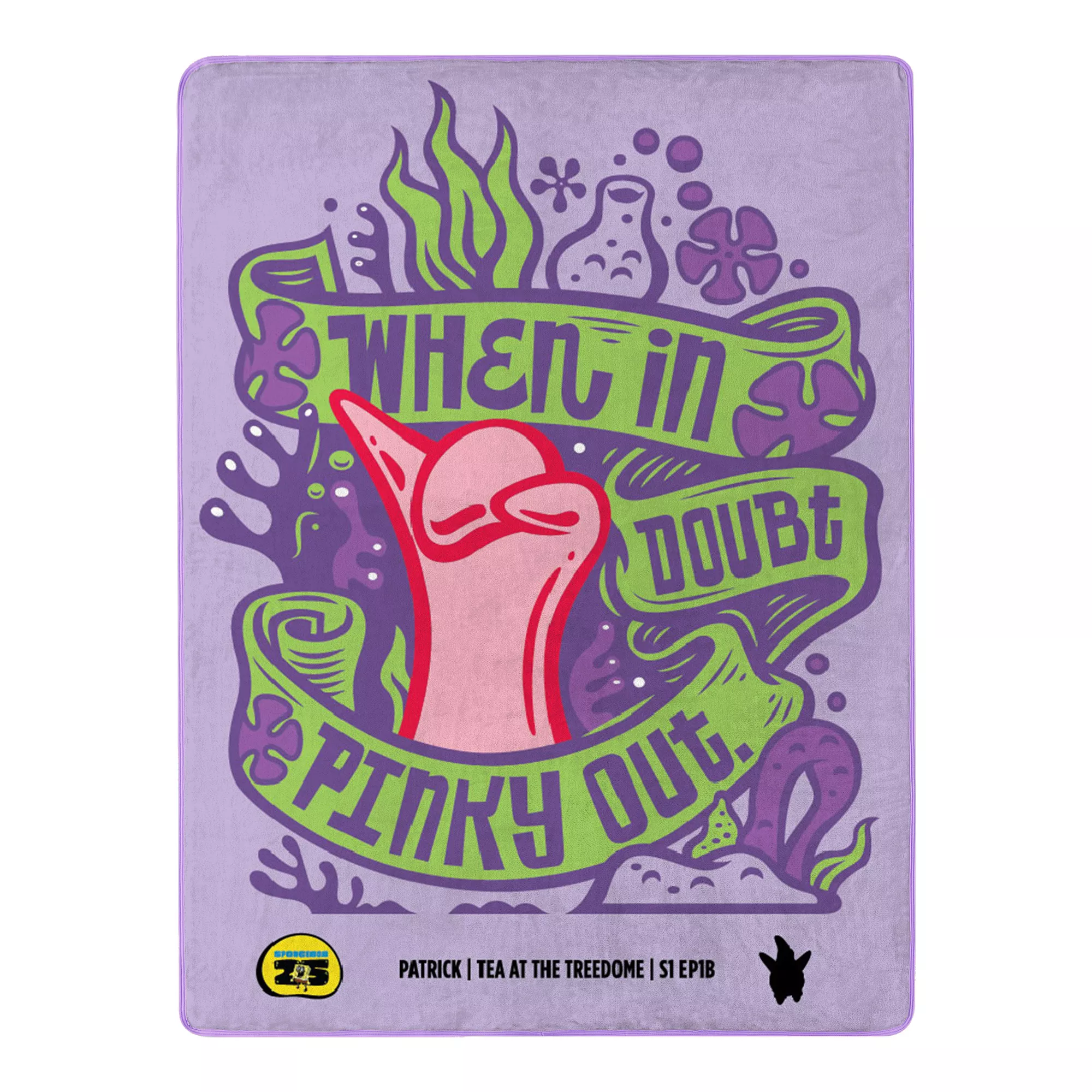 SpongeBob SquarePants Pinky Out Fleece Blanket at Spencer's