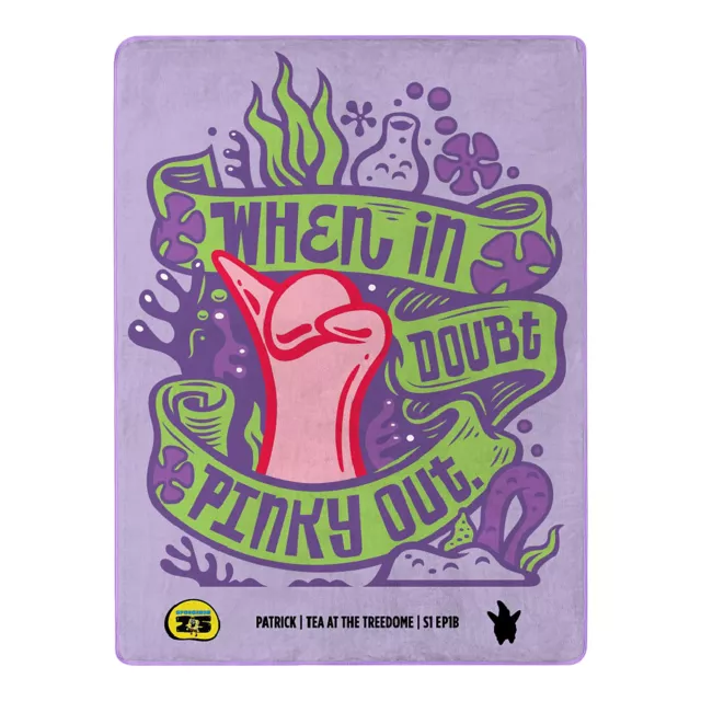 SpongeBob SquarePants Pinky Out Fleece Blanket at Spencer's