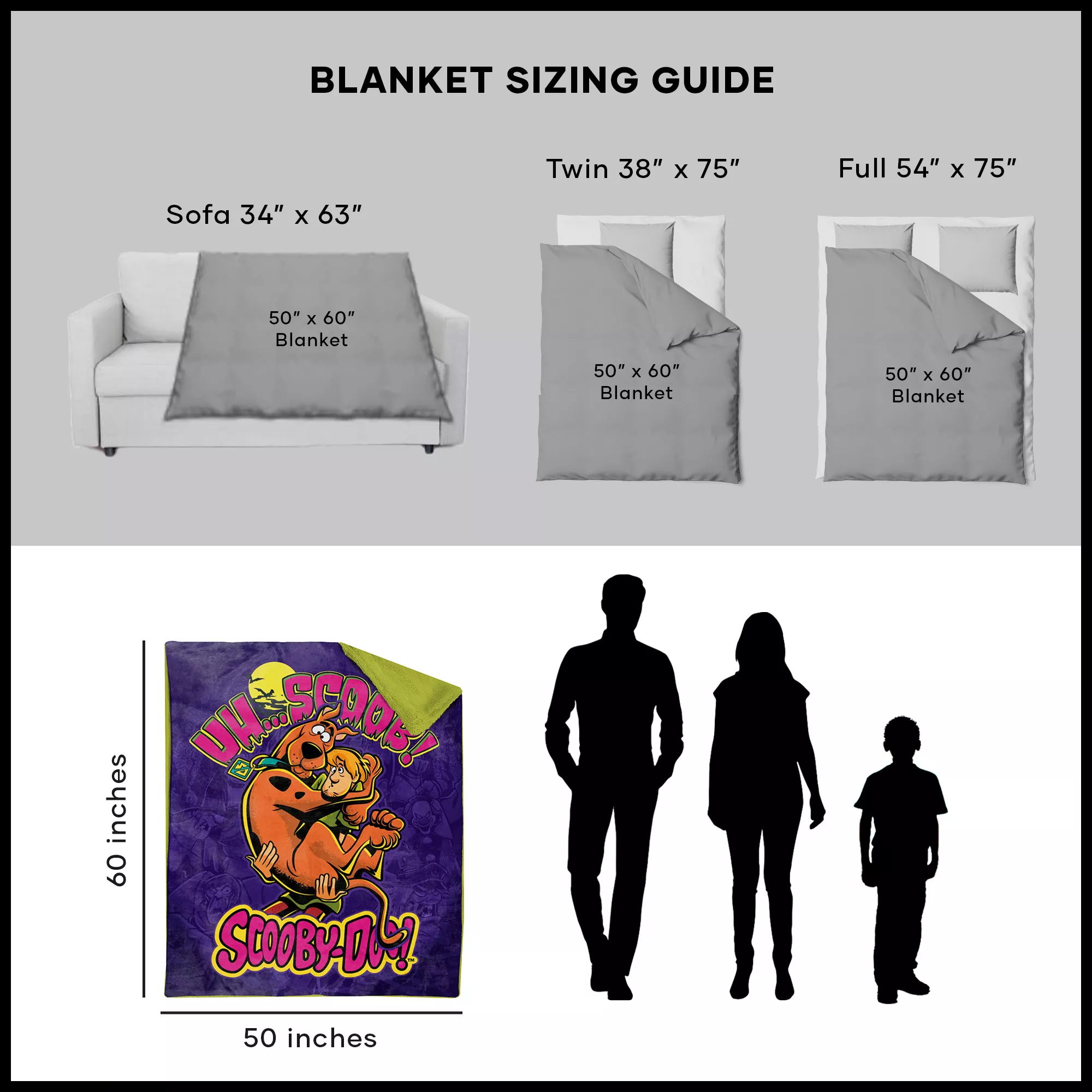 Uhhh Scoob Fleece Blanket - Scooby-Doo at Spencer's