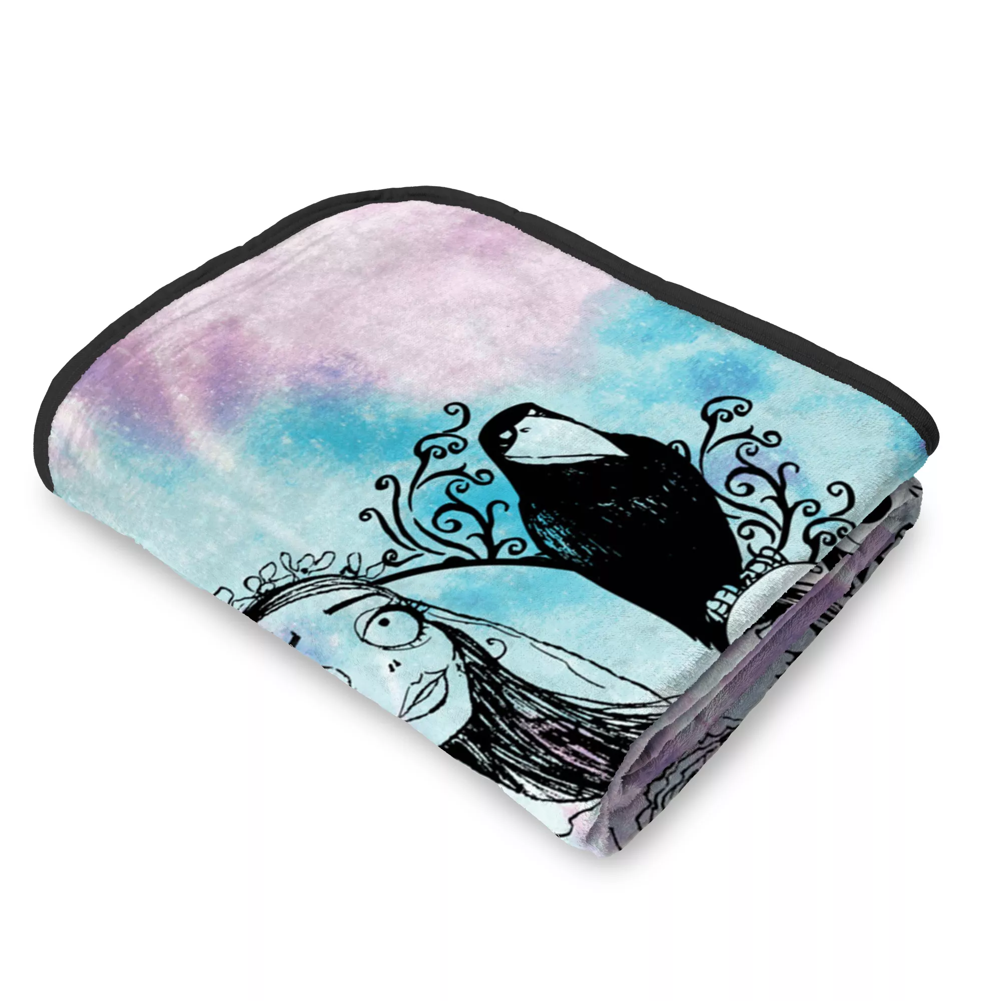 Corpse Bride Tie-Dye Double Sided Fleece Blanket