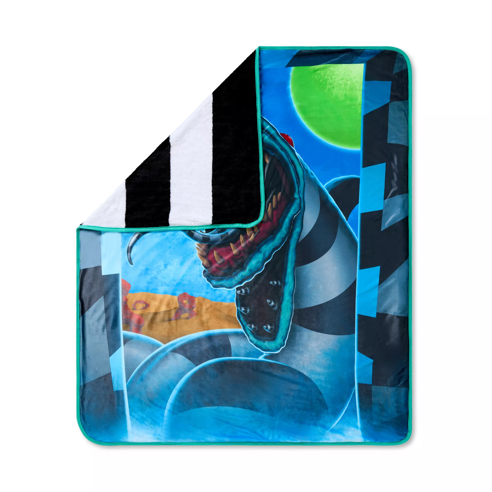 Beetlejuice Sandworm Reversible Fleece Blanket at Spencer's