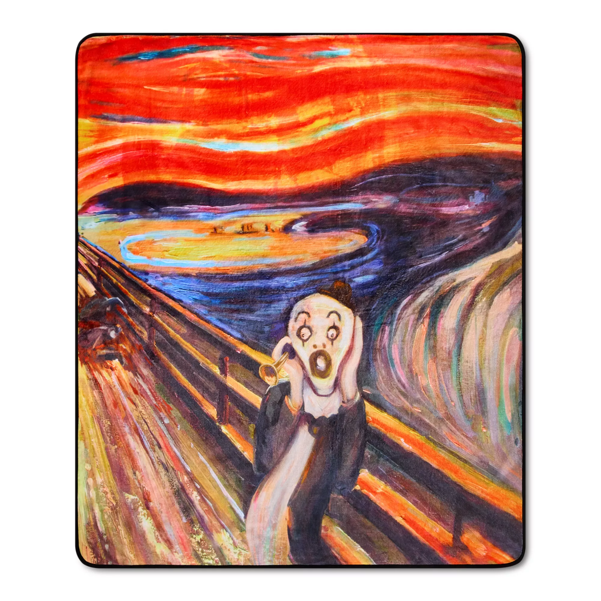 The Scream Art the Clown Painting Fleece Blanket - Terrifier at Spencer's