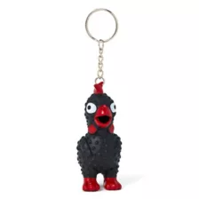 Squeeze Me Rubber Chicken Keychain at Spencer's