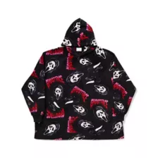 Ghost Face Oversized Hoodie at Spencer's