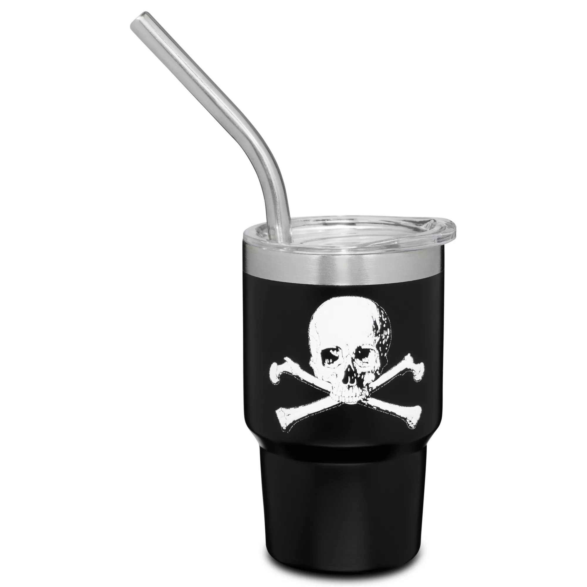 Skull Mini Travel Tumbler with Straw - 3 oz at Spencer's