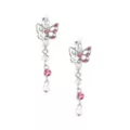 CZ Pink Butterfly Dangle Earrings at Spencer's