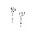 CZ Pink Butterfly Dangle Earrings at Spencer's