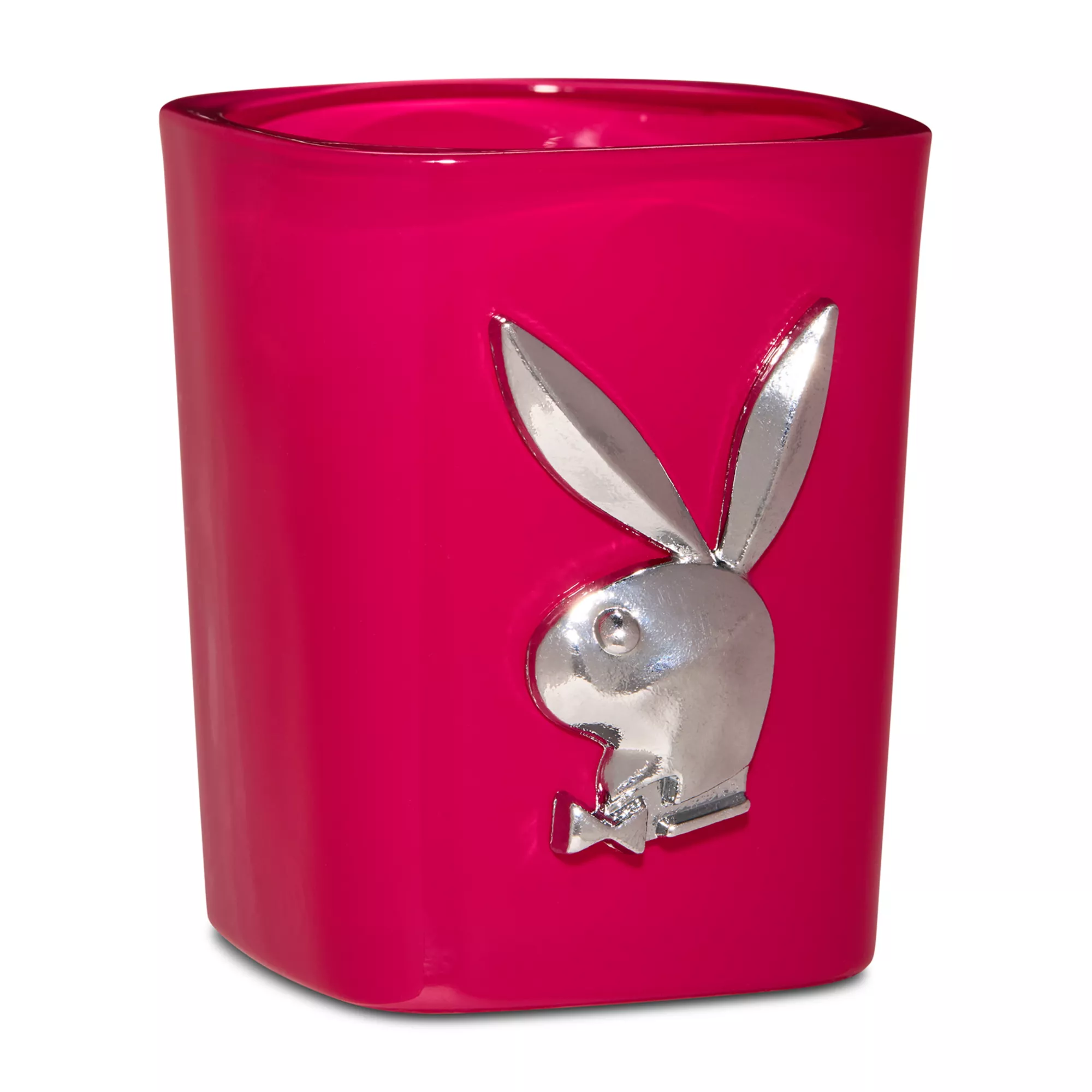 Silver and Pink Playboy Bunny Square Shot Glass - 2 oz. at Spencer's