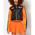 Black and Orange Hooters Motorcycle Jacket at Spencer's