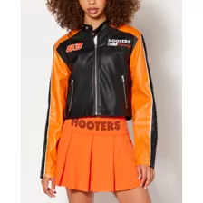 Black and Orange Hooters Motorcycle Jacket at Spencer's