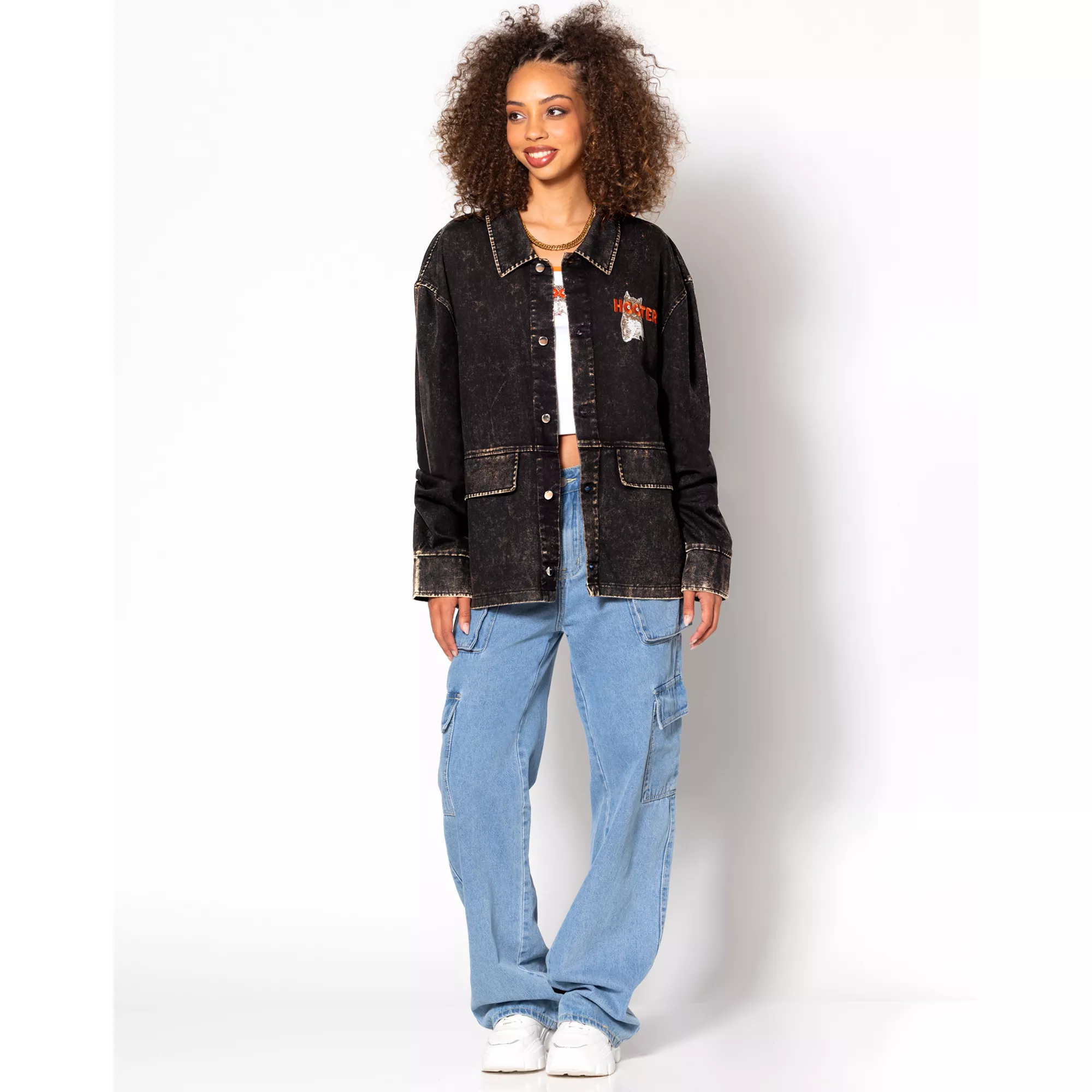 Hooters Racing Cropped Motorcycle Jacket