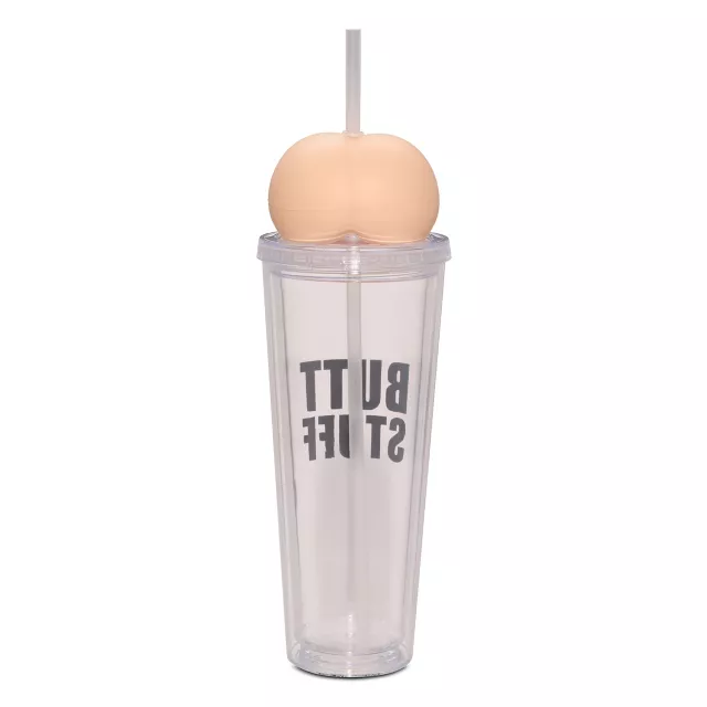 Butt Stuff Molded Cup with Straw - 24 oz. at Spencer's