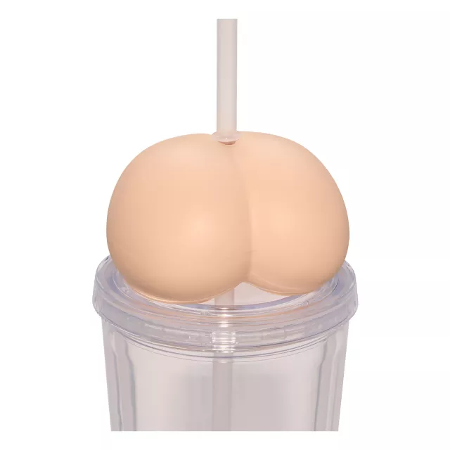 Butt Stuff Molded Cup with Straw - 24 oz. at Spencer's