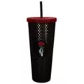 Black Rose Skeleton Textured Cup with Straw - 20 oz. at Spencer's
