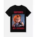 Chucky Snitches Get Stitches T Shirt at Spencer's