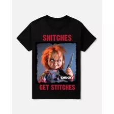Chucky Snitches Get Stitches T Shirt at Spencer's