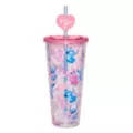 Stitch and Angel Heart Cup with Straw Topper - 24 oz. at Spencer's