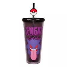 Gengar Cup with Straw Topper 24 oz. - Pokémon at Spencer's