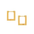 Gold Square Huggie Hoops - 18 Gauge at Spencer's