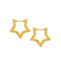 Gold Star Huggie Hoops - 18 Gauge at Spencer's