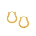 Gold Horseshoe Huggie Hoops - 18 Gauge at Spencer's