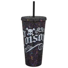 Poison Rhinestone Cup with Straw - 20 oz. at Spencer's