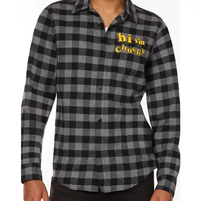 Grey and Black Chucky Flannel at Spirit Halloween