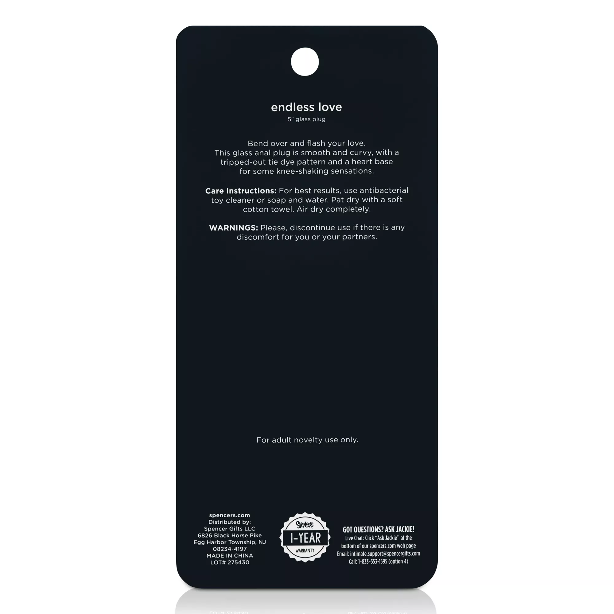 Endless Love Glass Butt Plug - Hott Love Extreme at Spencer's