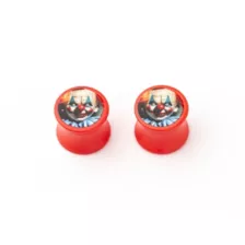 Scary Clown Red Plugs at Spencer's
