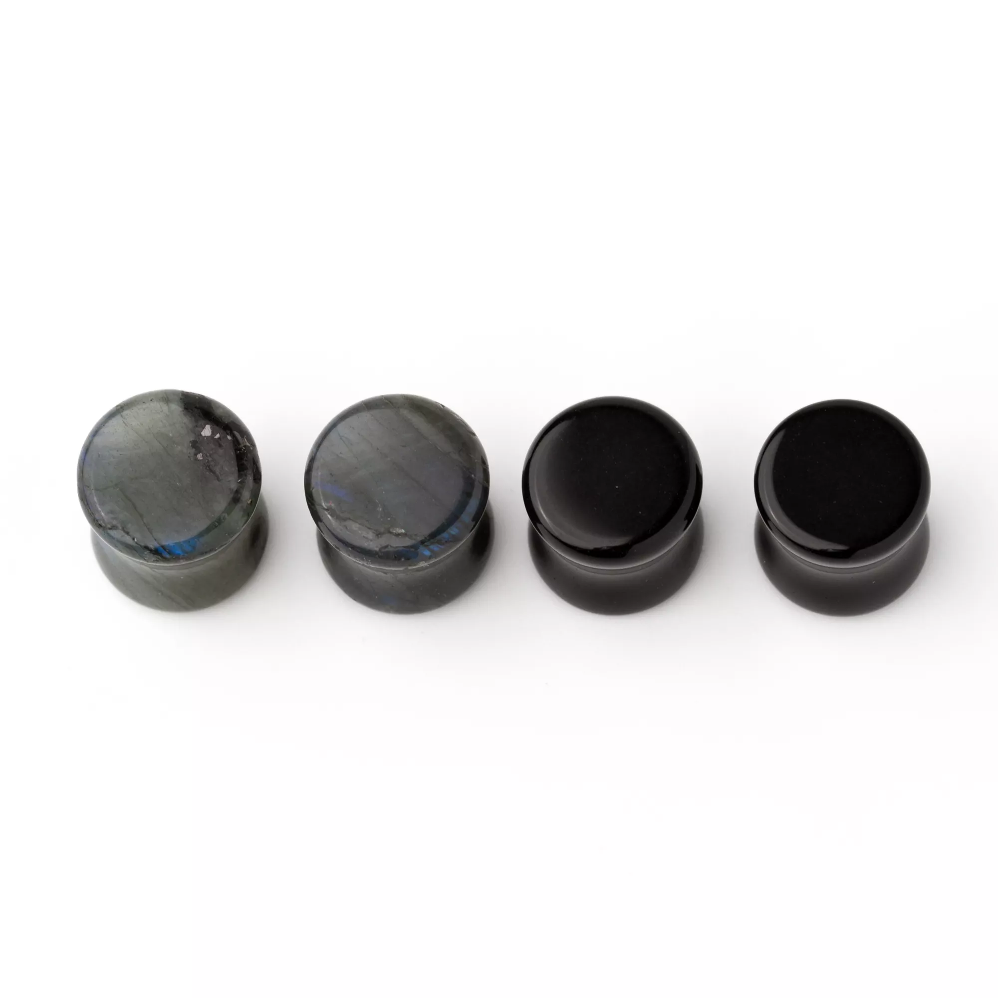 Multi-Pack Obsidian and Labradorite Stone Plugs - 2 Pair at Spencer's