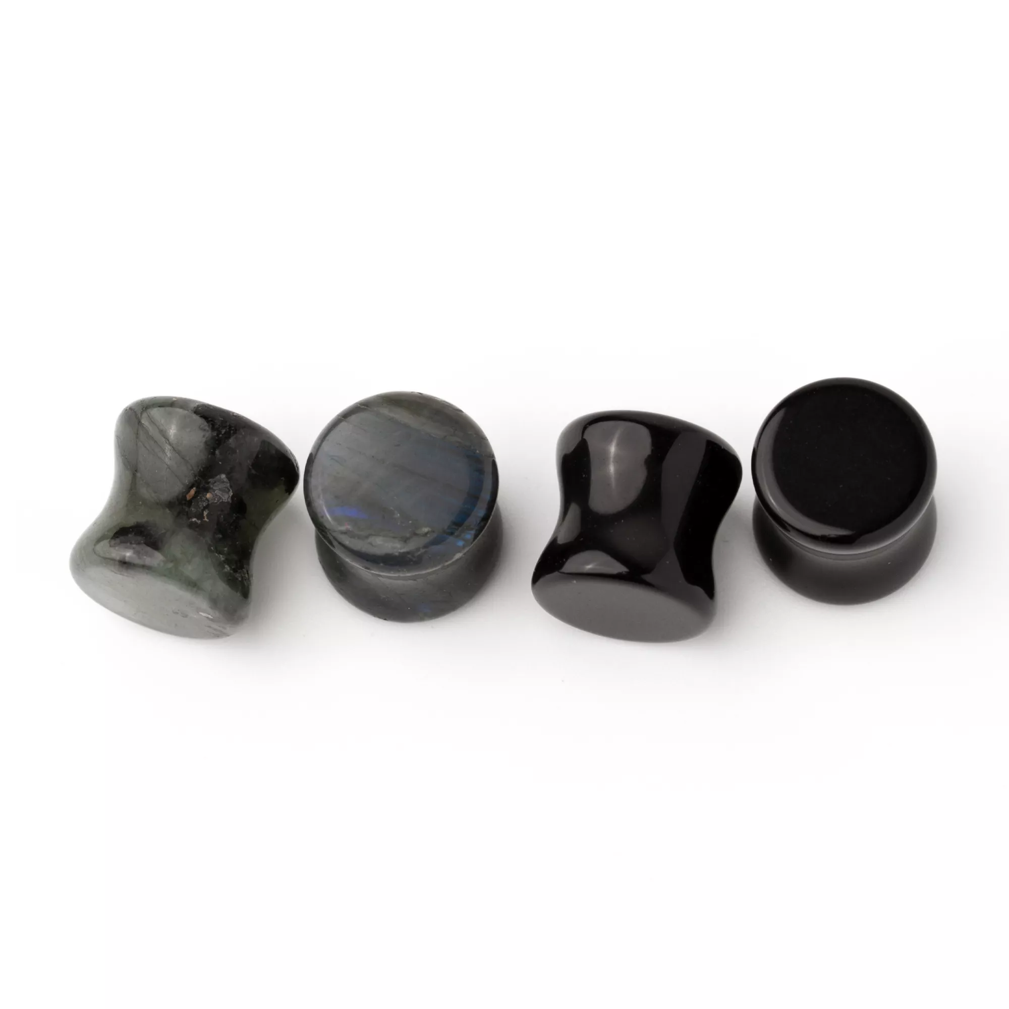 Multi-Pack Obsidian and Labradorite Stone Plugs - 2 Pair at Spencer's