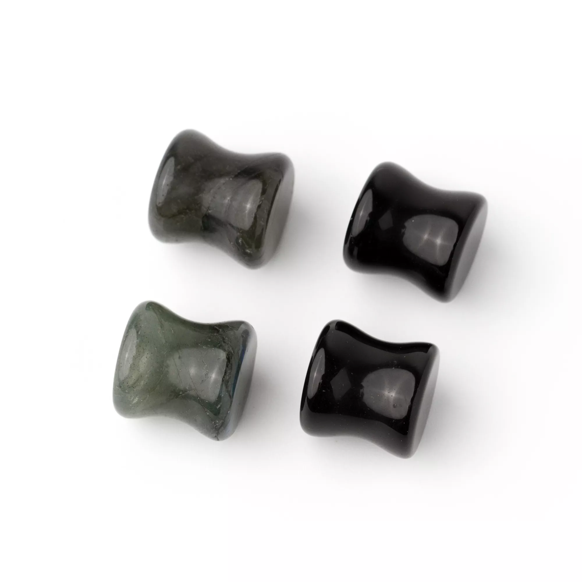 Multi-Pack Obsidian and Labradorite Stone Plugs - 2 Pair at Spencer's