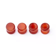 Multi-Pack Red Agate Stone Plugs - 2 Pair at Spencer's