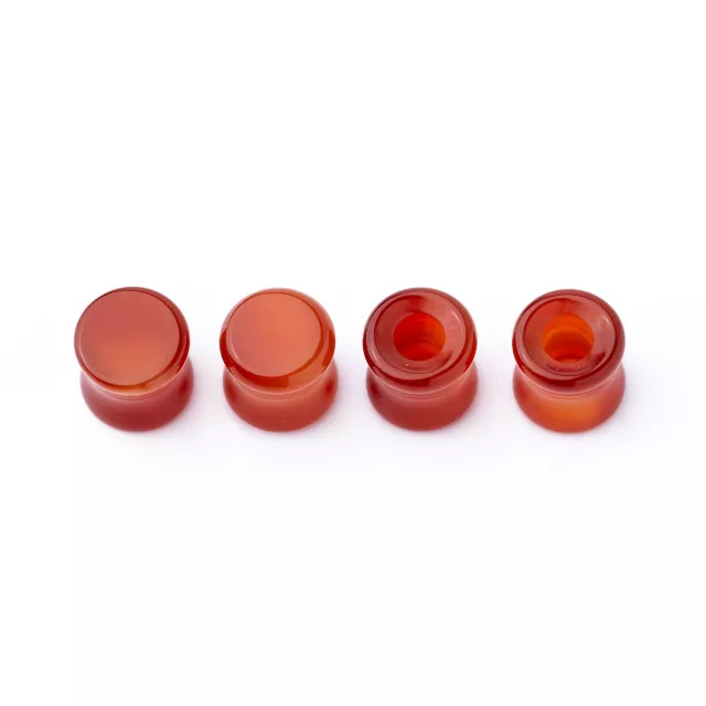 Multi-Pack Red Agate Stone Plugs - 2 Pair at Spencer's