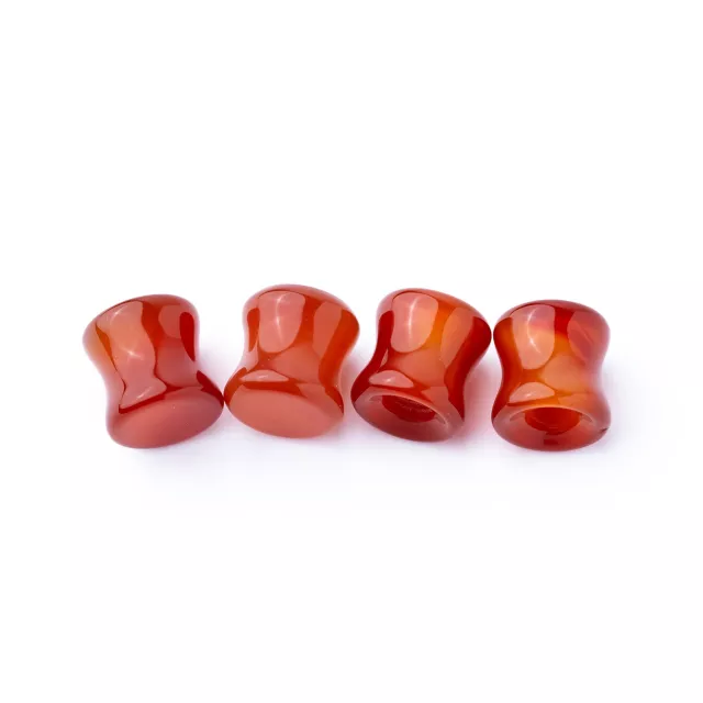 Multi-Pack Red Agate Stone Plugs - 2 Pair at Spencer's