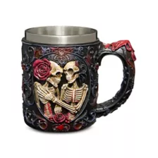 Skeleton Lovers Resin Coffee Mug - 14 oz. at Spencer's