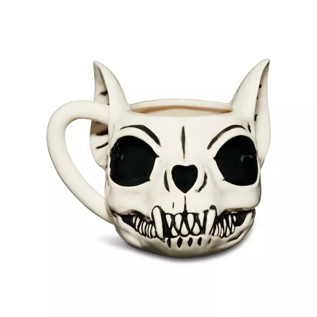Cat Skull Molded Coffee Mug at Spencer's
