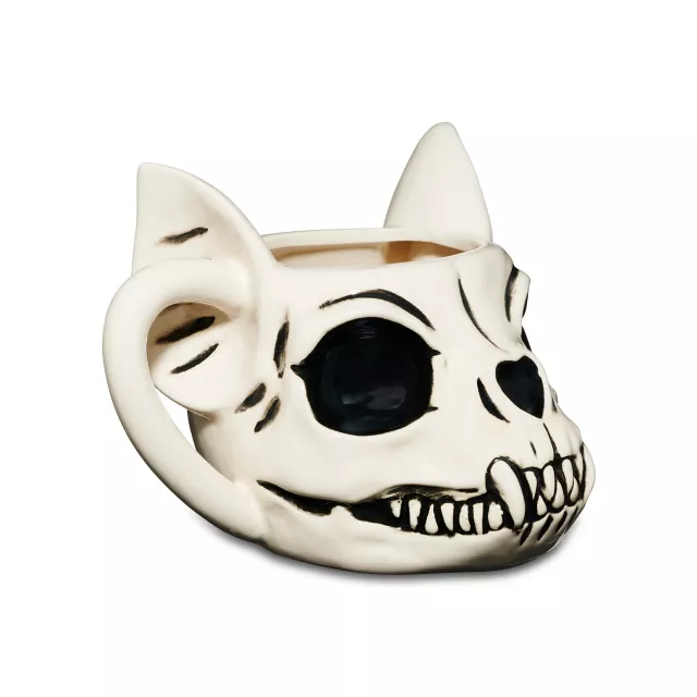 Cat Skull Molded Coffee Mug at Spencer's